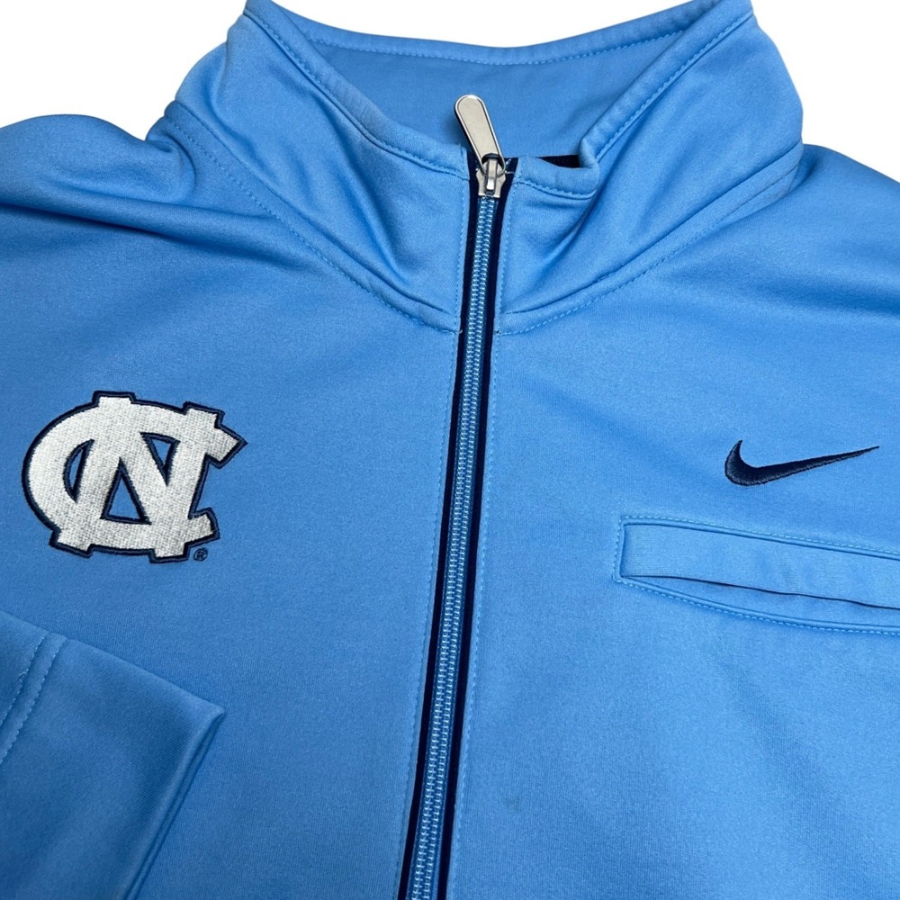 UNC Tar Heels VTG Nike 1/4 Zip Pullover Mens XL Carolina Blue Embroidered Logo